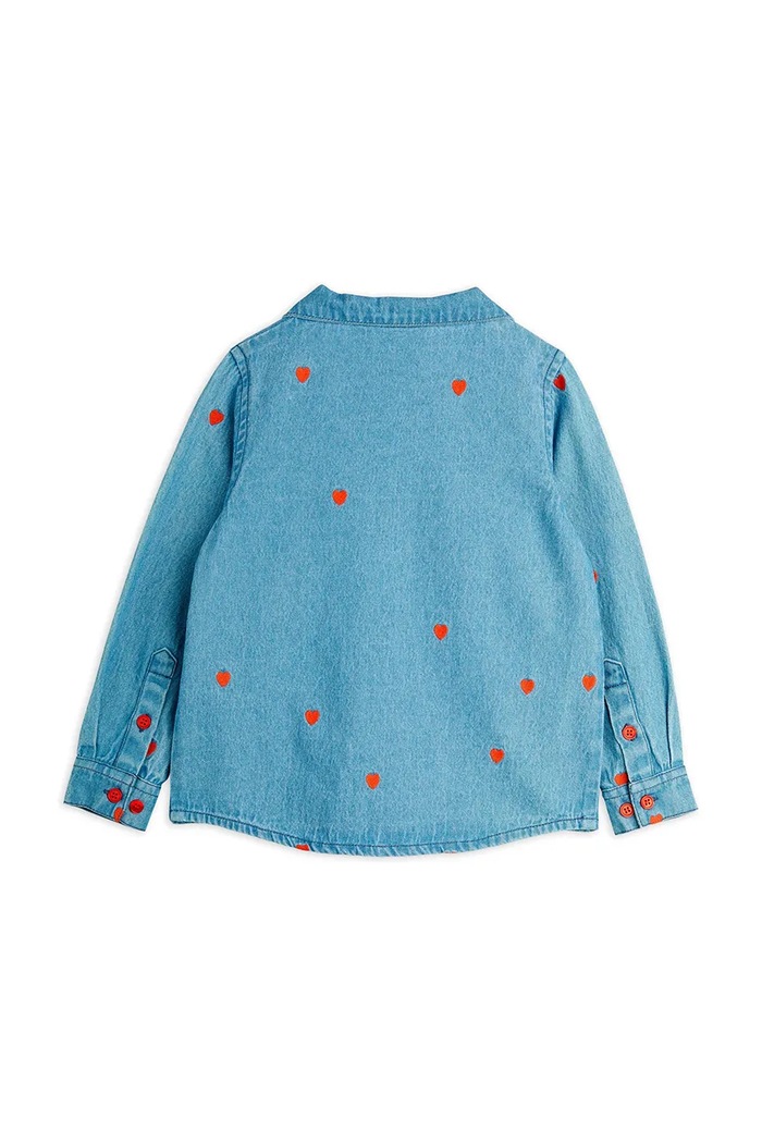 Dječja pamučna košulja Mini Rodini Mini hearts 2562011960 plava AW25