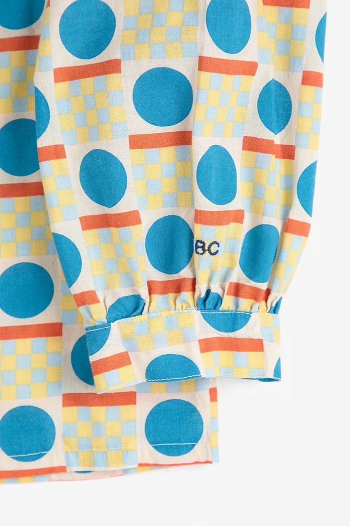 Detská bavlnená košeľa Bobo Choses Geometric Scacs viacfarebná 225AC054