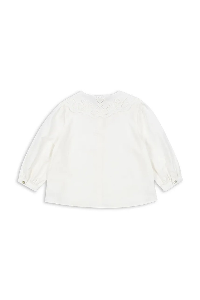 Konges Sløjd koszula bawełniana dziecięca RILO COLLAR SHIRT GOTS KS103966.9BYA biały AW25