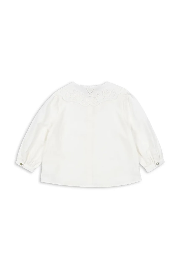 Konges Sløjd koszula bawełniana dziecięca RILO COLLAR SHIRT GOTS KS103966.9BYA biały AW25