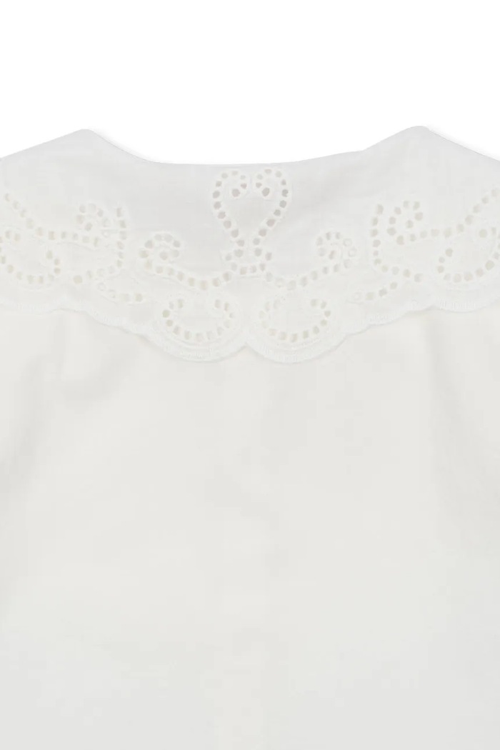 Dziewczynka Konges Sløjd koszula bawełniana dziecięca RILO COLLAR SHIRT GOTS KS103966.9BYA biały