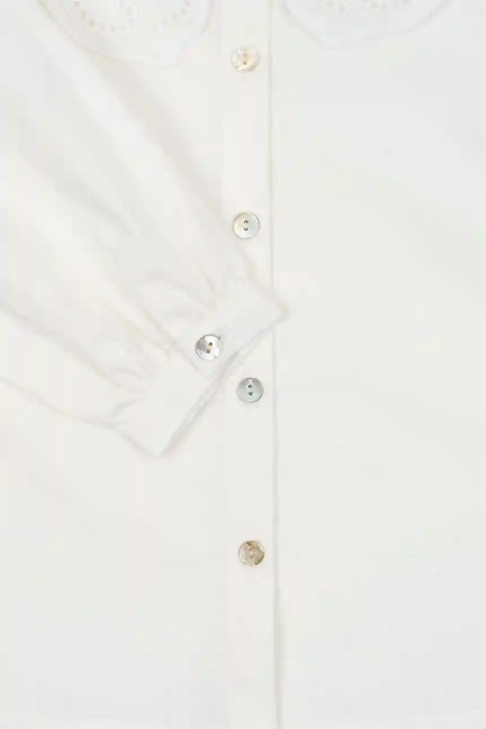 Konges Sløjd koszula bawełniana dziecięca RILO COLLAR SHIRT GOTS KS103966.9BYA biały