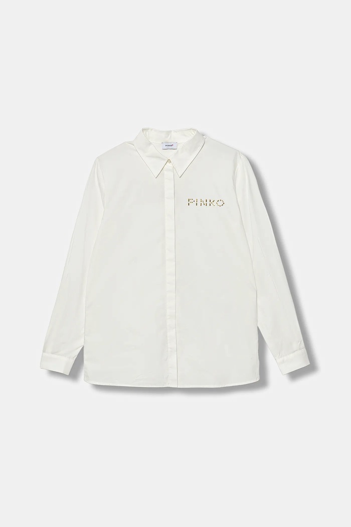 Детска памучна риза Pinko памук бял KFCA016.C.CA024