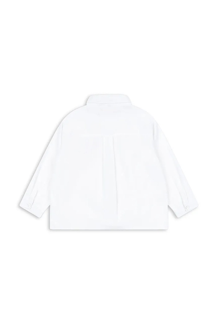 Detská bavlnená košeľa Konges Sløjd RAY SHIRT GOTS KS104408.9BYA biela AW25