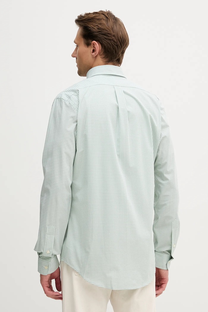 Polo Ralph Lauren cămașă pentru bărbați din bumbac 710929347 verde AW25