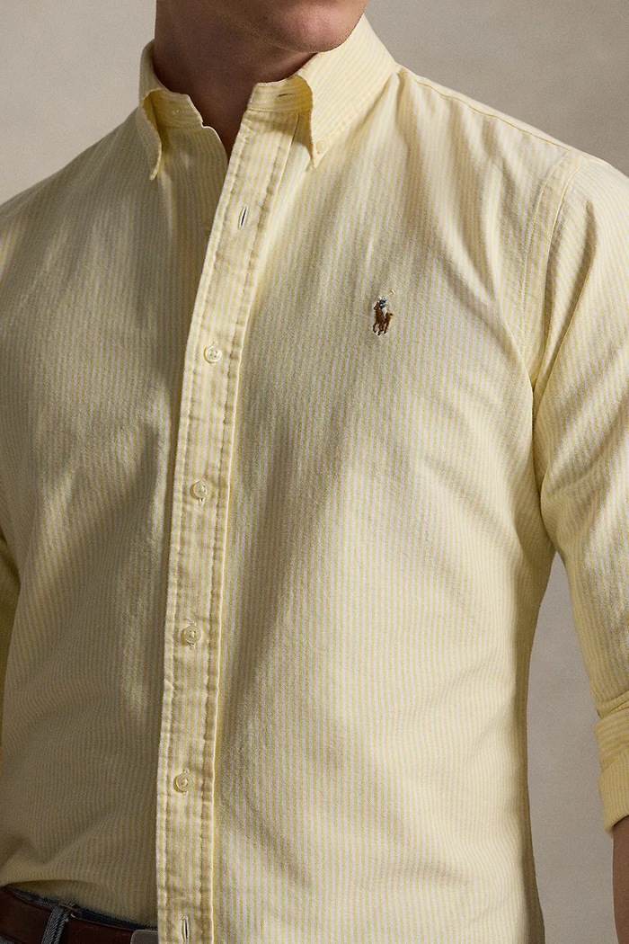 Βαμβακερό πουκάμισο Polo Ralph Lauren κίτρινο 710953704