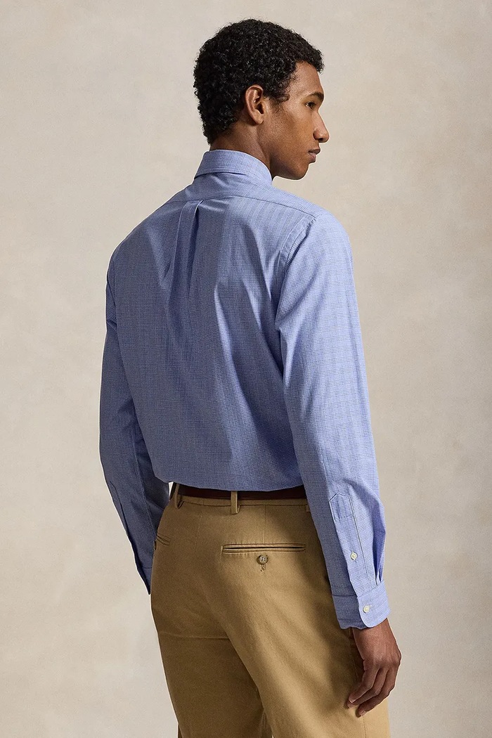 Polo Ralph Lauren Koszula męska bawełniana z elastanem 710968937 niebieski AW25