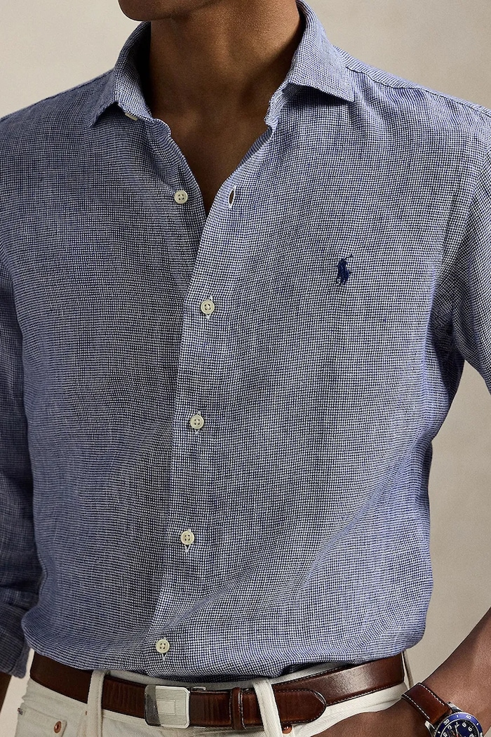 Polo Ralph Lauren koszula lniana granatowy 710968971