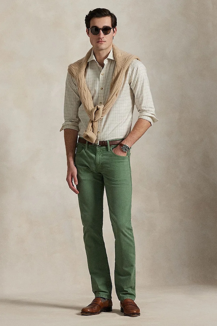 Ρούχα Βαμβακερό πουκάμισο Polo Ralph Lauren 710973083 μπεζ