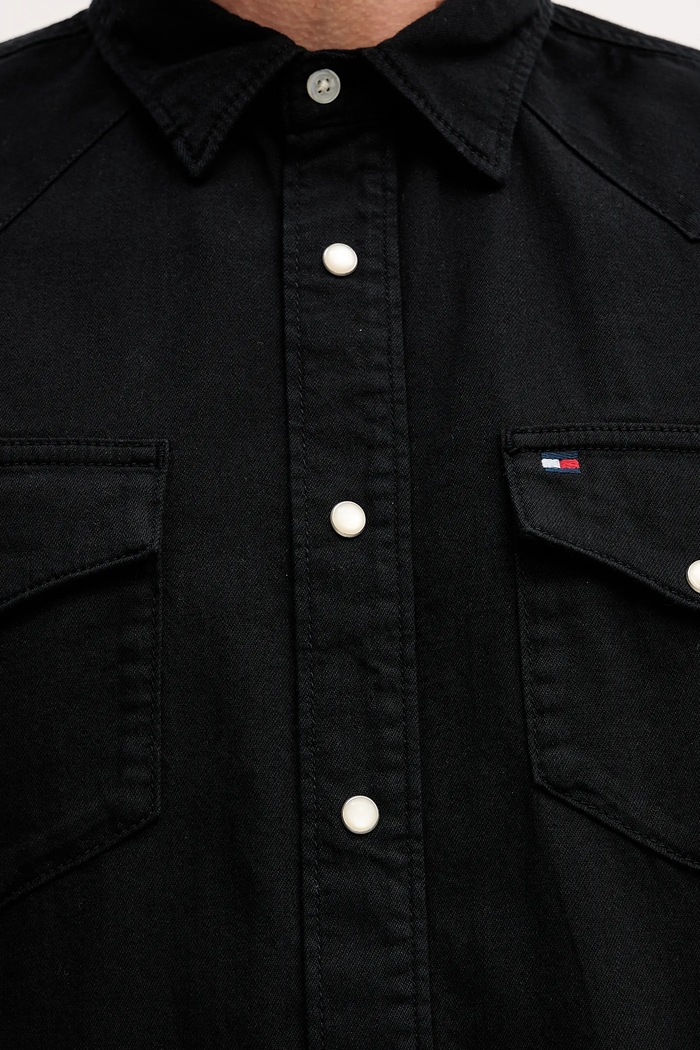 Tommy Hilfiger koszula jeansowa MW0MW40684 czarny