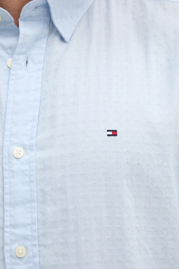 Bavlnená košeľa Tommy Hilfiger MW0MW39446 modrá