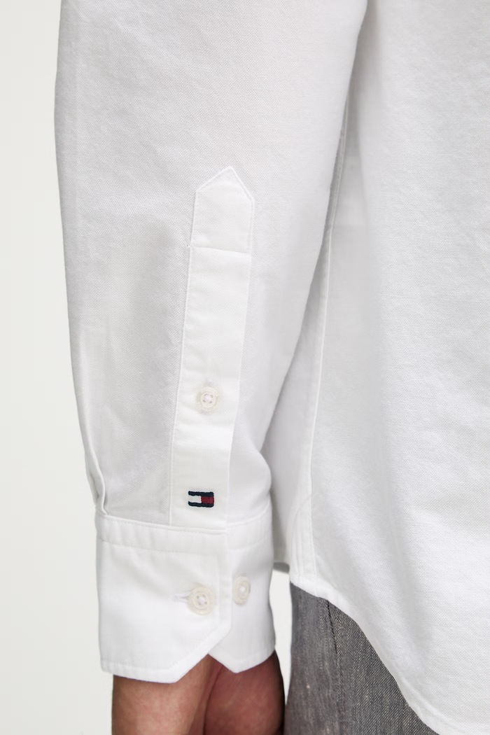 Tommy Hilfiger košeľa pánska bavlnená MW0MW39754 biela