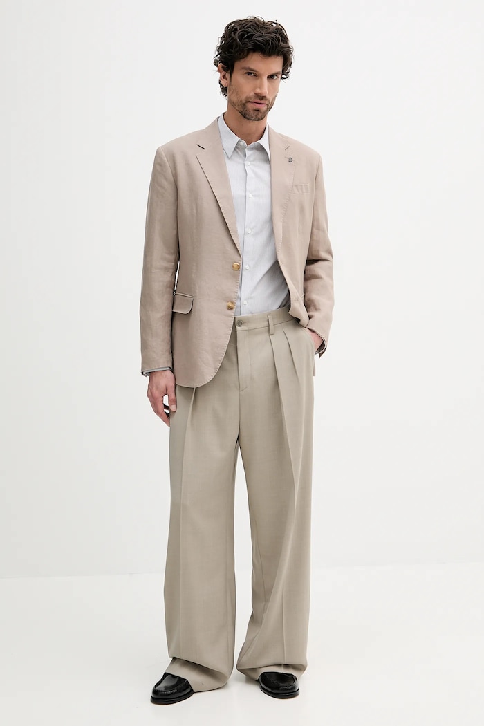 Calvin Klein srajca moška bombažna z elastanom LV040BM108 bela SS26