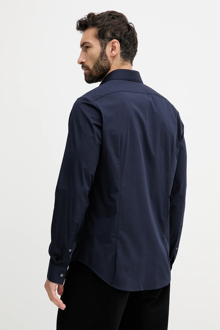 Ρούχα Πουκάμισο Calvin Klein LV019EU000 σκούρο μπλε