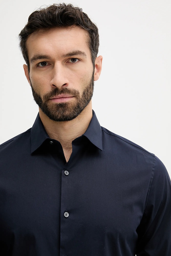 Πουκάμισο Calvin Klein σκούρο μπλε LV019EU000