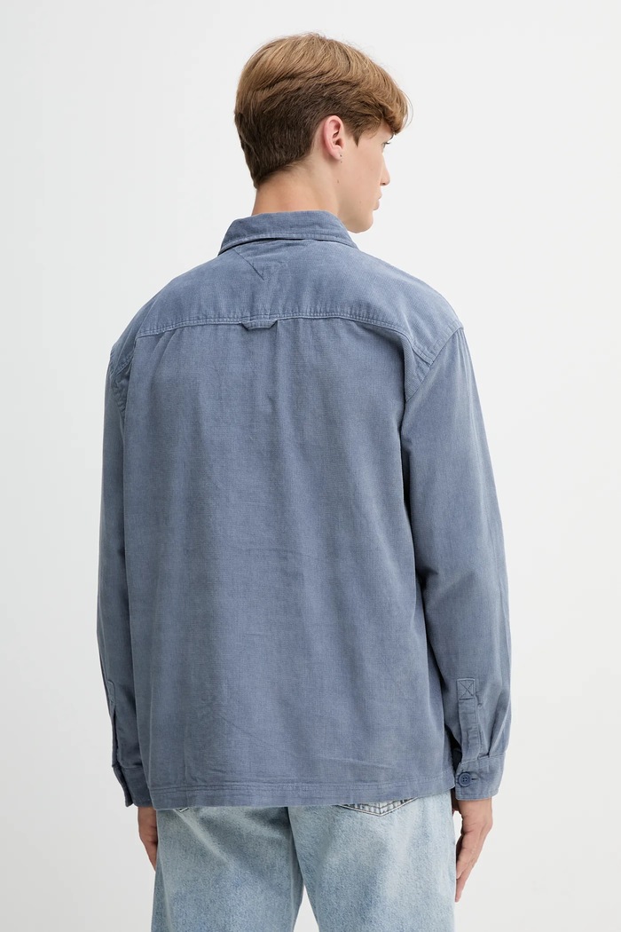 Oblačila Tommy Jeans srajca moška bombažna DM0DM21698 modra