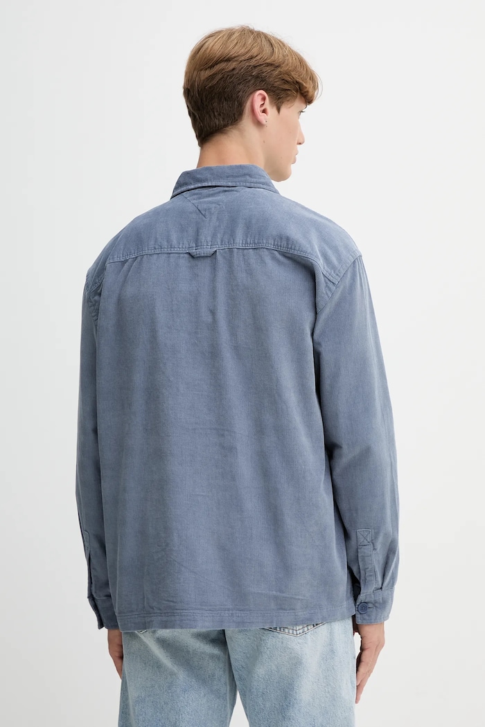 Oblačila Tommy Jeans srajca moška bombažna DM0DM21698 modra
