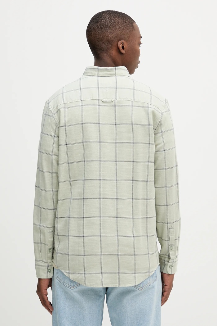 Ruházat Tommy Jeans pamut ing DM0DM21701 zöld