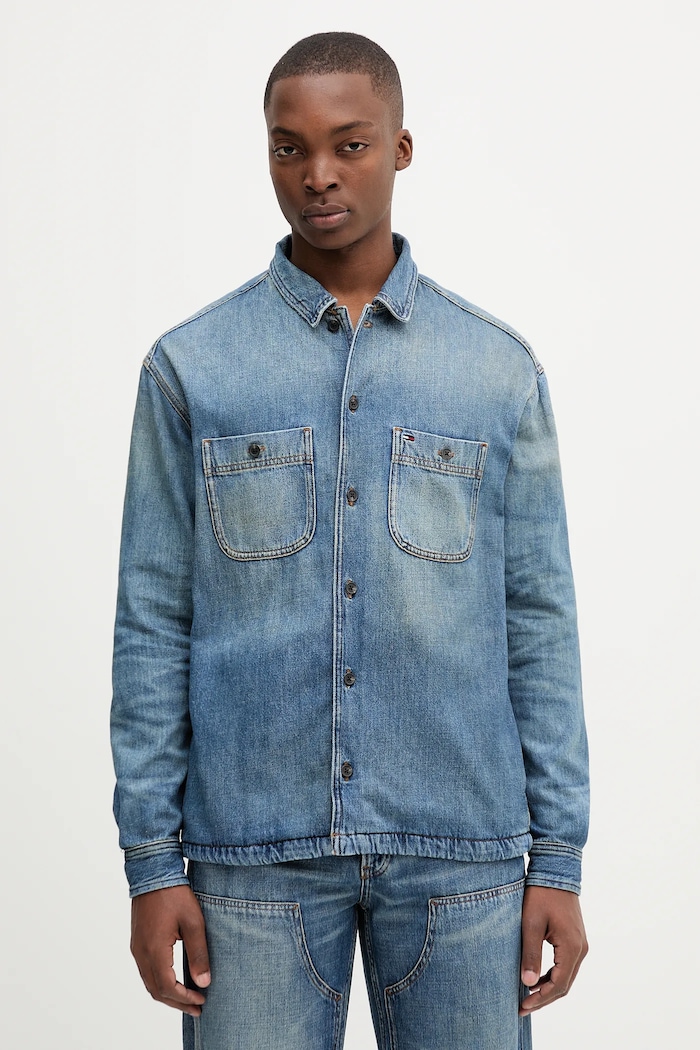 Oblečení Džínová košile Tommy Jeans DM0DM21918 modrá