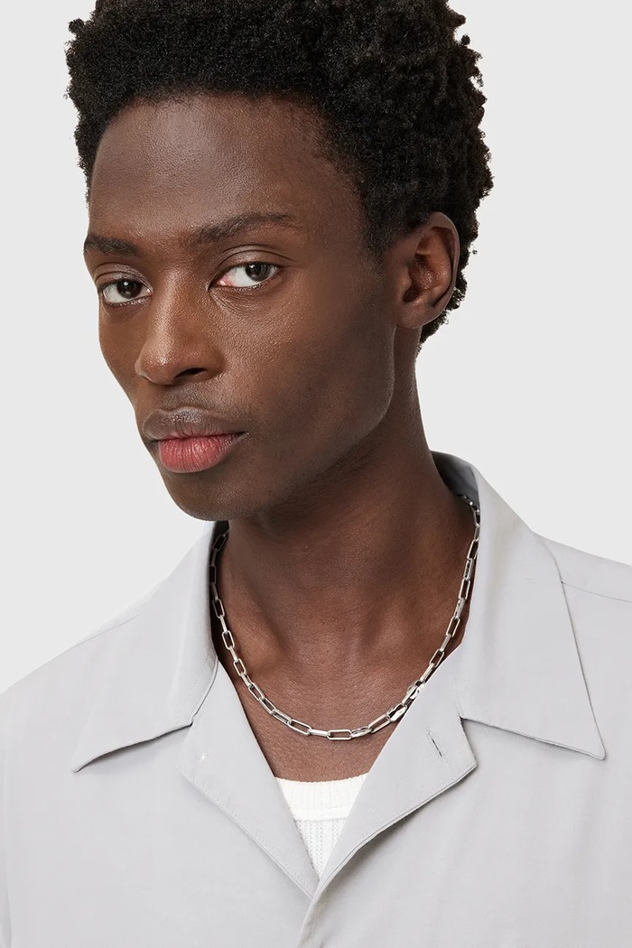 Риза AllSaints RIALTO M161SC сив AW25