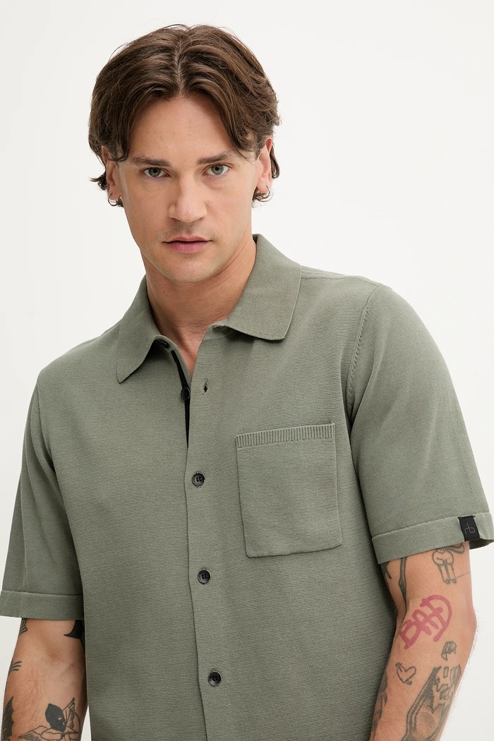 Košulja Rag & Bone zelena MBS25P038LN38