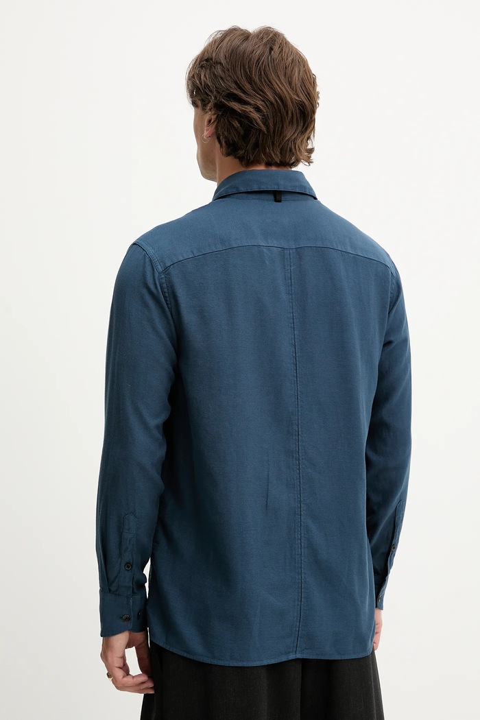Oblečení Košile Rag & Bone MBW25PA018PCML námořnická modř
