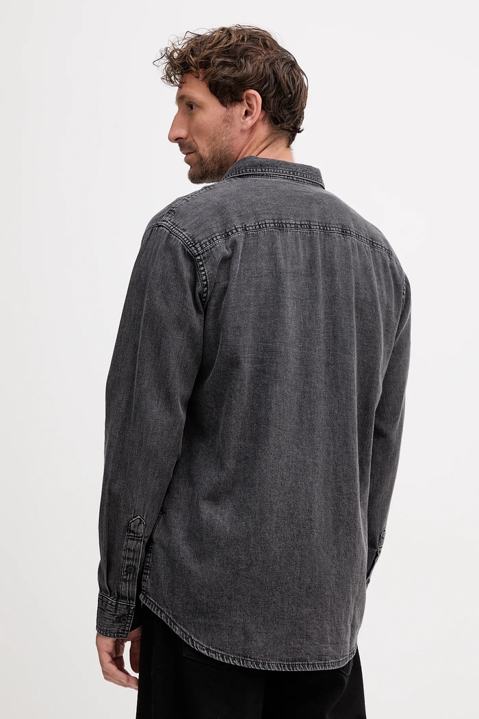 Oblečenie Bavlnená košeľa Calvin Klein Jeans LV040BM733 sivá