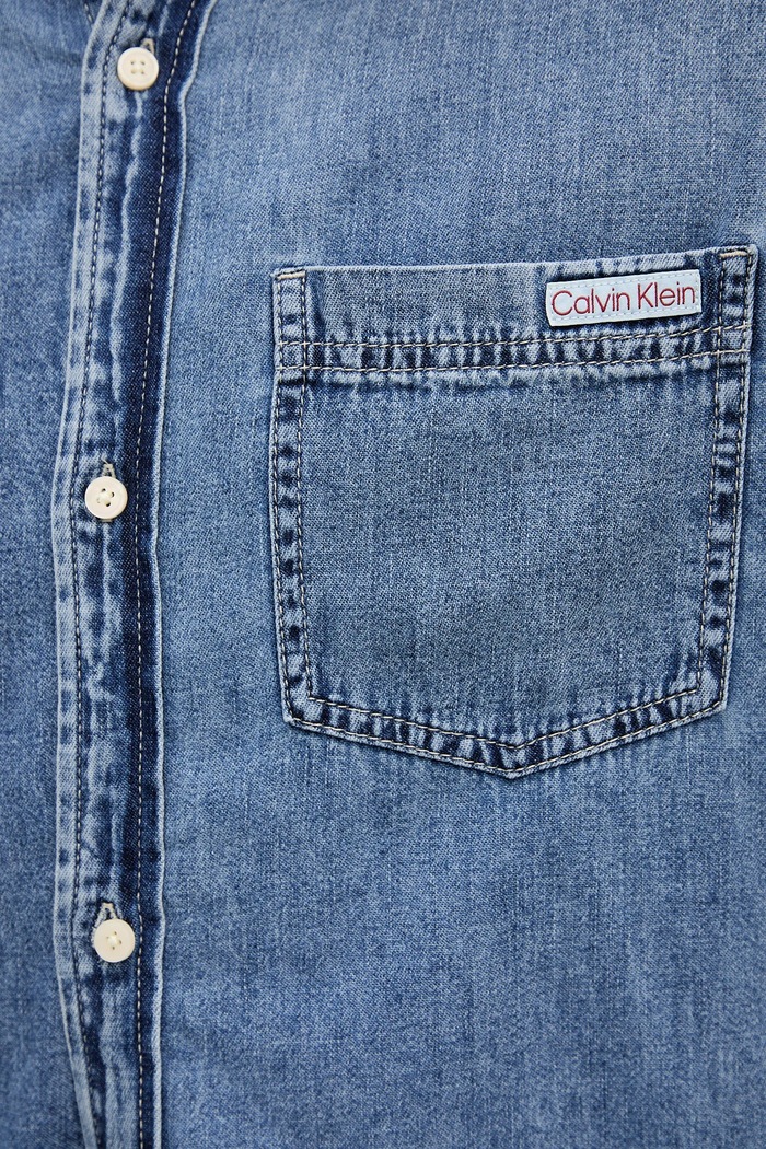 Rifľová košeľa Calvin Klein Jeans LV040EM774 modrá