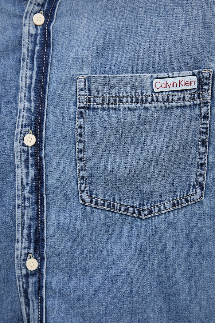 Rifľová košeľa Calvin Klein Jeans LV040EM774 modrá