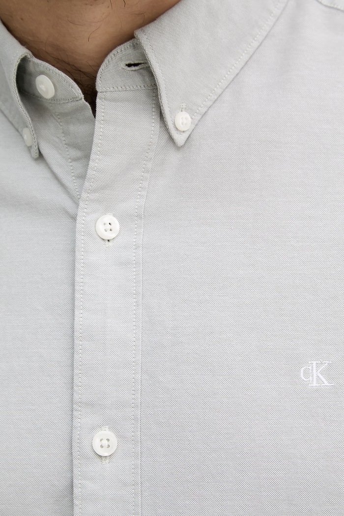 Calvin Klein Jeans ανδρικό πουκάμισο βαμβακερό με ελαστάν LV140EM125 πράσινο