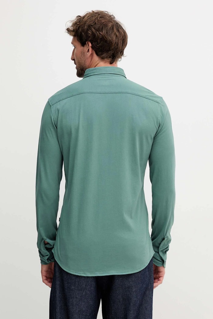 Дрехи Памучна риза BOSS Orange Myjersey_M 50543089 зелен