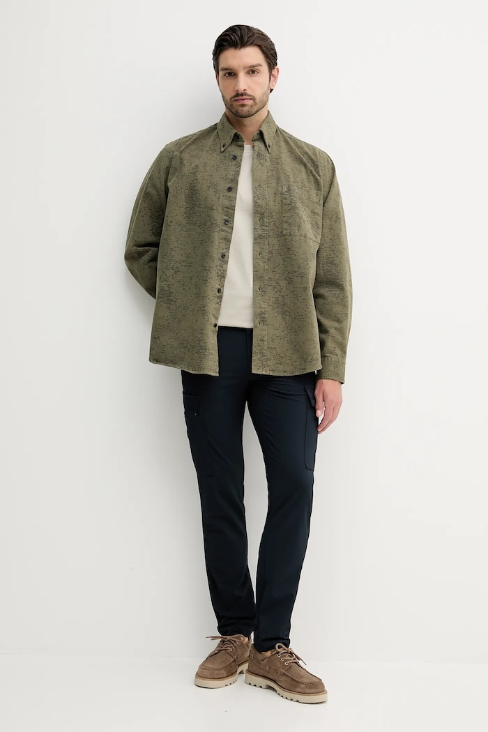 BOSS Orange Cămașă jeans Lambey_4_M 50544858 verde AW25