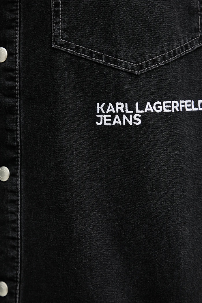 Džínová košile Karl Lagerfeld Jeans A3M16001 černá