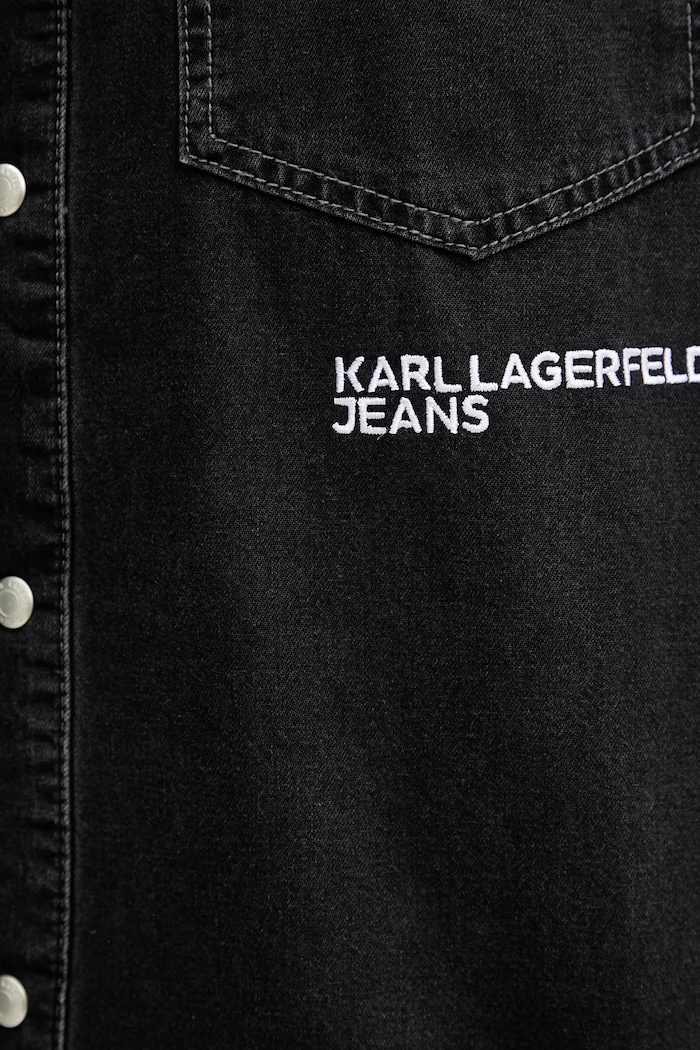 Džínová košile Karl Lagerfeld Jeans A3M16001 černá