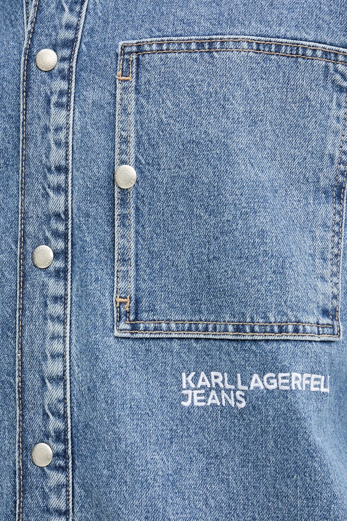 Džínová košile Karl Lagerfeld Jeans A3M16004 modrá