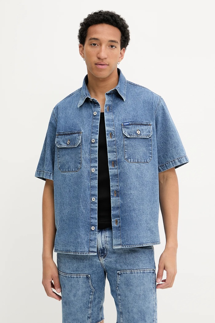 HUGO Blue Cămașă din denim Ekyno albastru 50545213