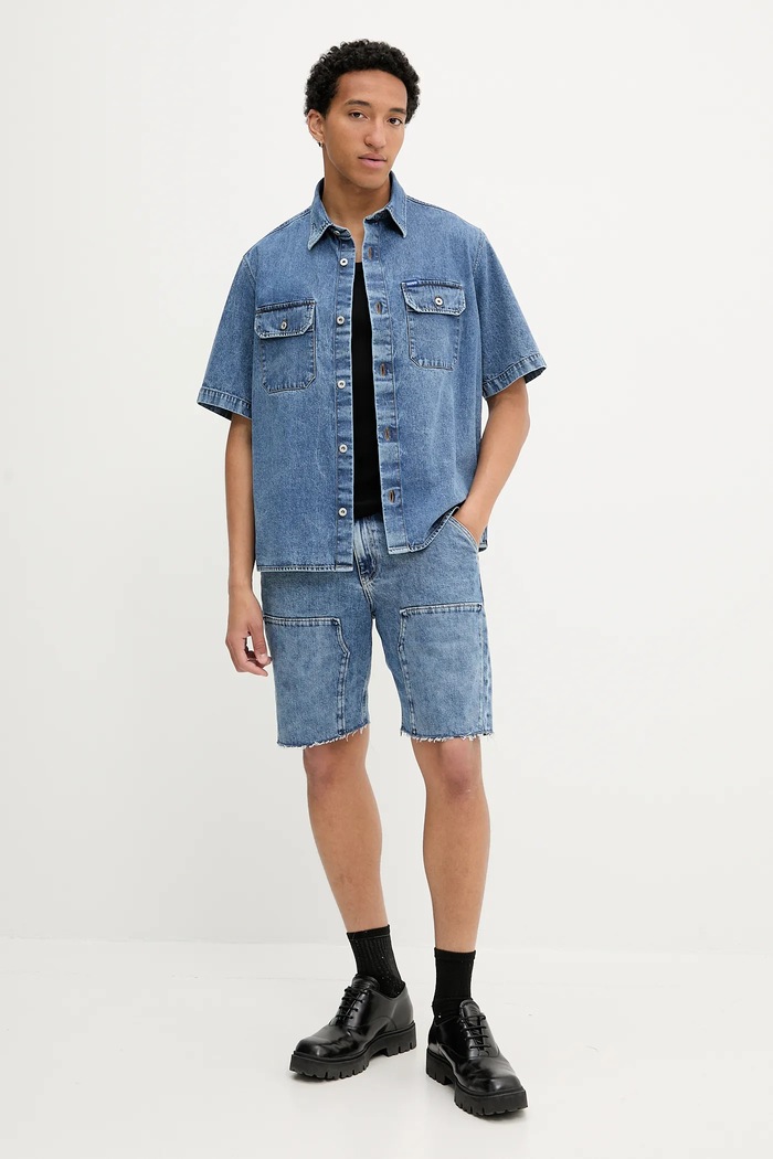 HUGO Blue Cămașă din denim Ekyno 50545213 albastru AW25