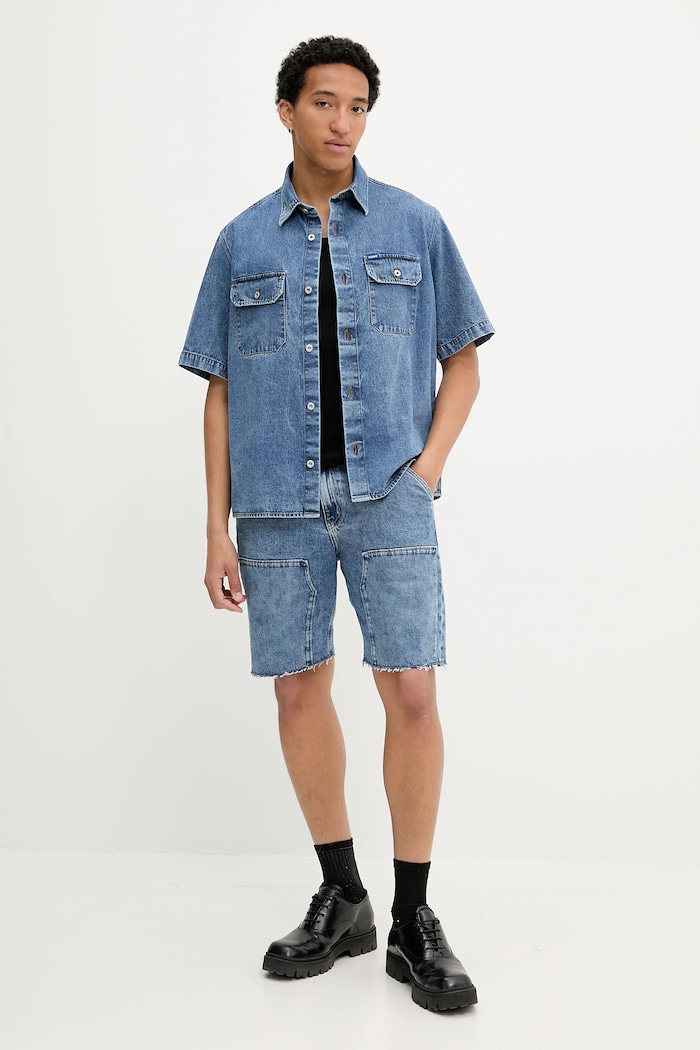 HUGO Blue Cămașă din denim Ekyno 50545213 albastru AW25