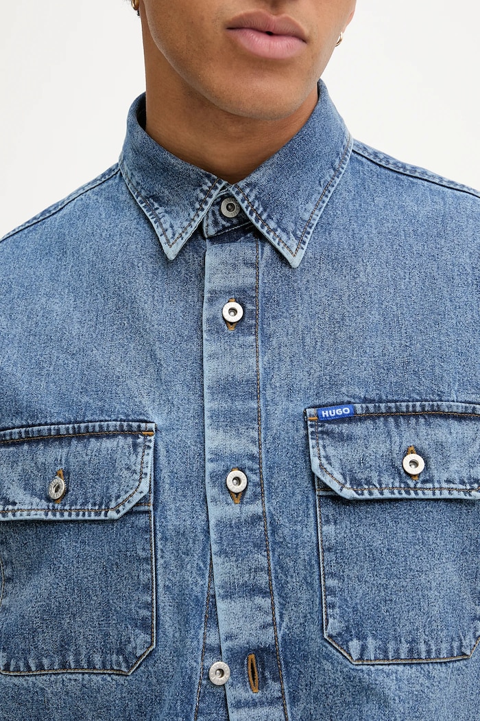 Cămașă din denim Ekyno HUGO Blue albastru 50545213