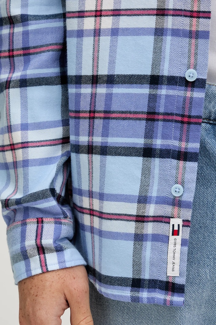 Tommy Jeans cămașă din bumbac DM0DM22024 albastru