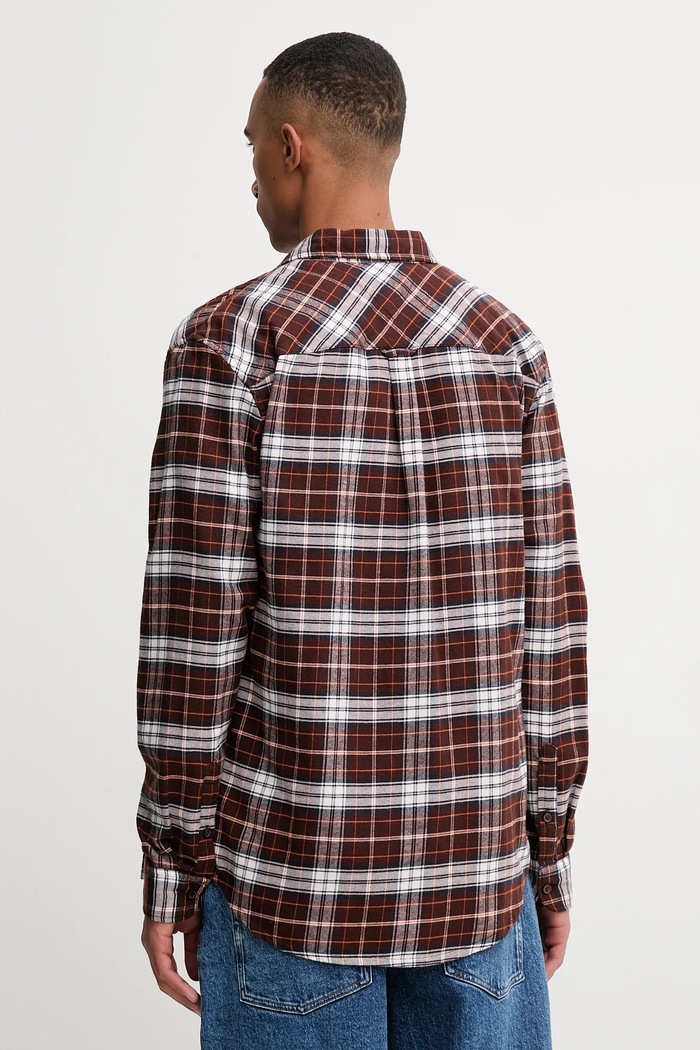 Ρούχα Βαμβακερό πουκάμισο Tommy Jeans DM0DM22024 καφέ