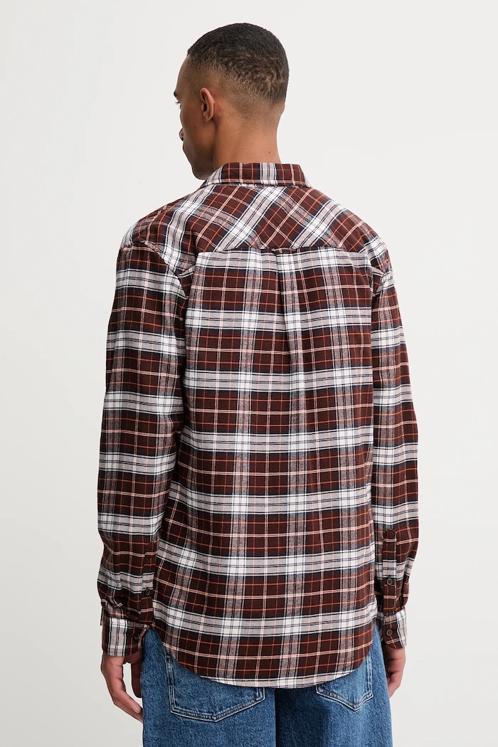Ρούχα Βαμβακερό πουκάμισο Tommy Jeans DM0DM22024 καφέ