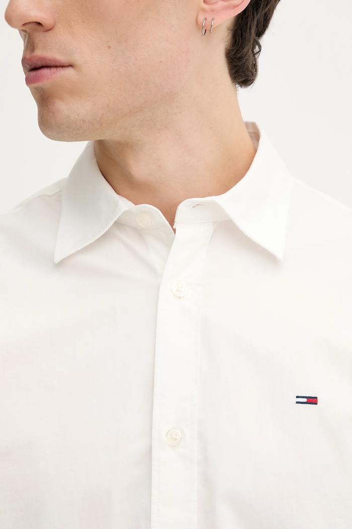 Tommy Jeans srajca moška bombažna DM0DM22026 bež