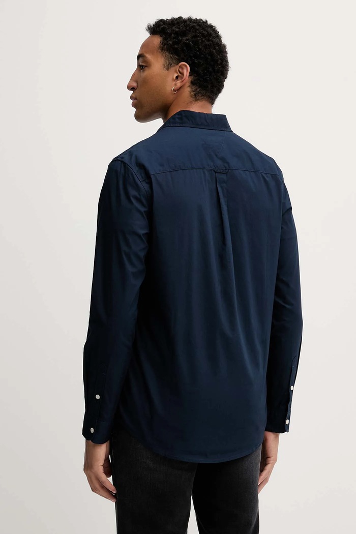 Oblačila Tommy Jeans srajca moška bombažna DM0DM22026 mornarsko modra