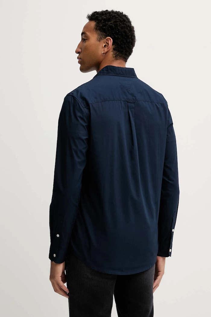 Oblačila Tommy Jeans srajca moška bombažna DM0DM22026 mornarsko modra