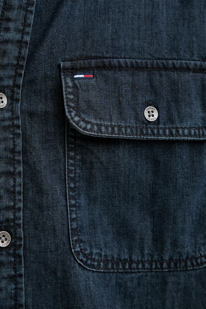 Tommy Jeans koszula jeansowa DM0DM22122 granatowy