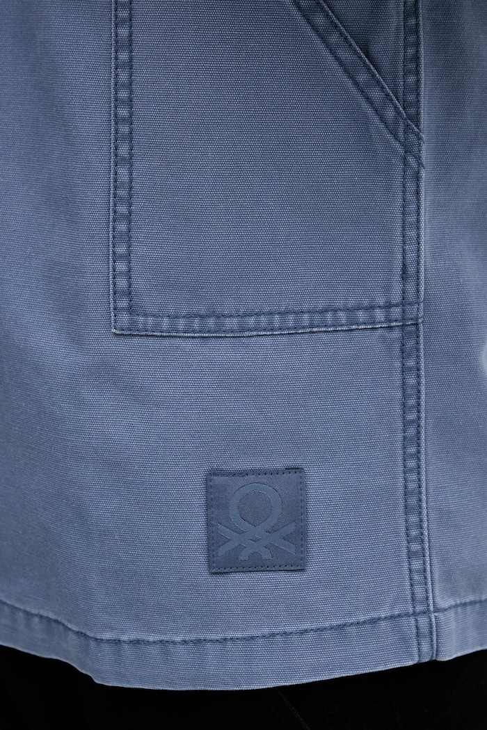 United Colors of Benetton koszula jeansowa 5QHDUQ060 niebieski