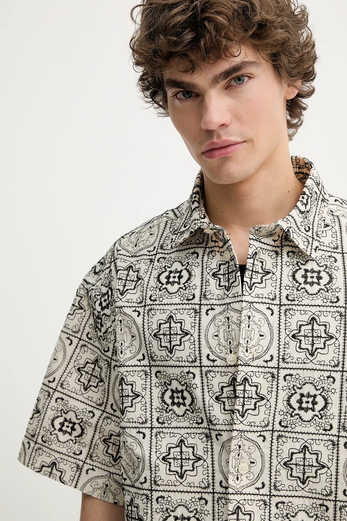 Les Deux camicia in cotone beige 1000111.