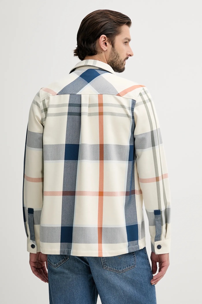 Odzież Barbour koszula męska bawełniana ETTRICK MOS0305 beżowy