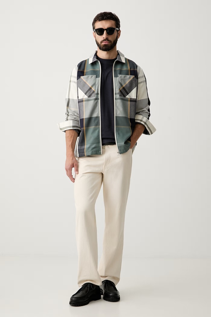 Barbour ETTRICK koszula bawełniana męska MOS0305 turkusowy AW25